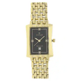 Titan Black Dial Golden Stainless Steel Strap Watch NN1927YM06