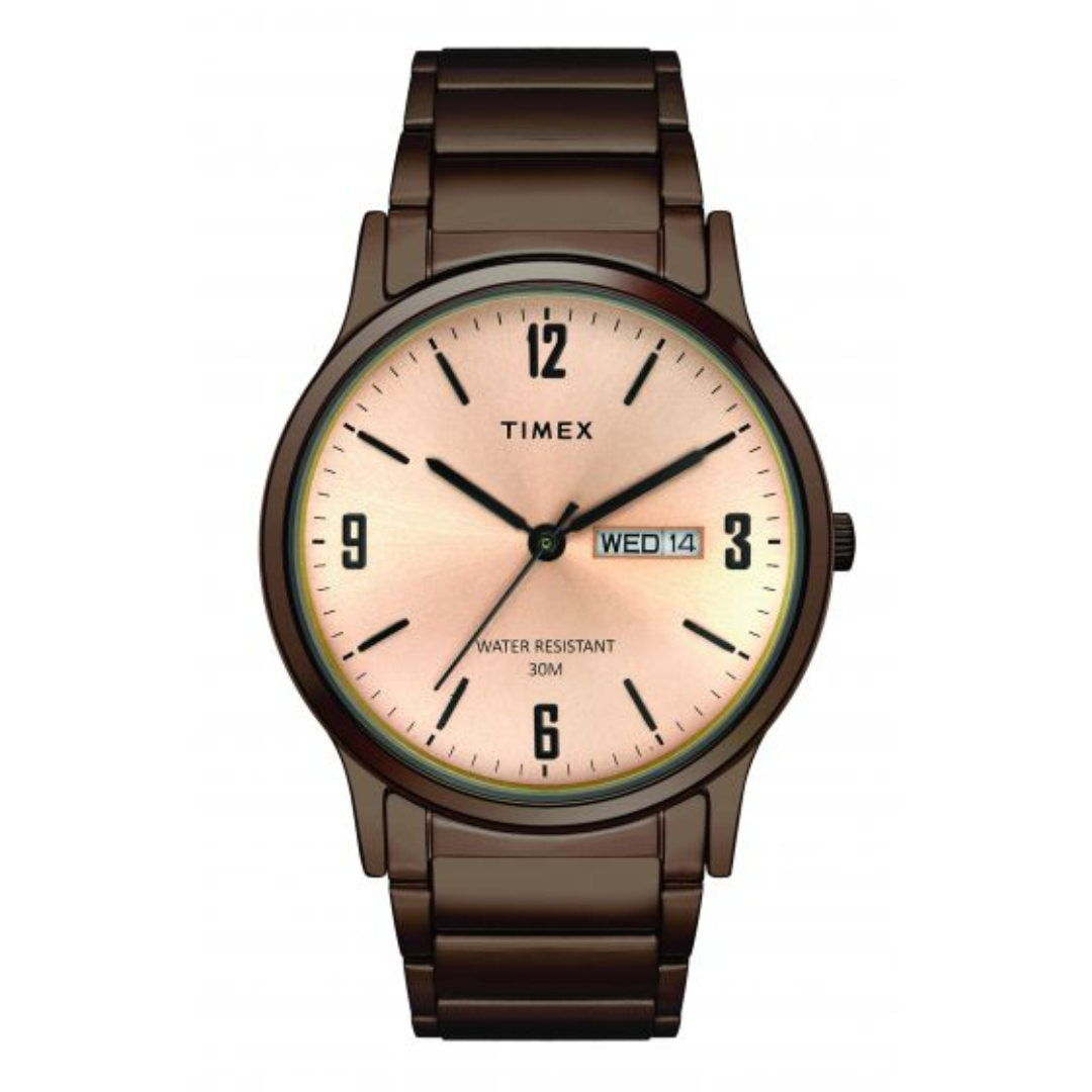 TIMEX ANALOG ROSE GOLD DIAL UNISEX'S WATCH-TW00PR265 - KRISHNA WATCH COMPANY