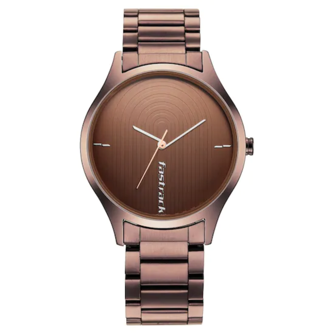 Fastrack Style Up Brown Dial Strap watch - 3184QM02 - KRISHNA WATCH COMPANY