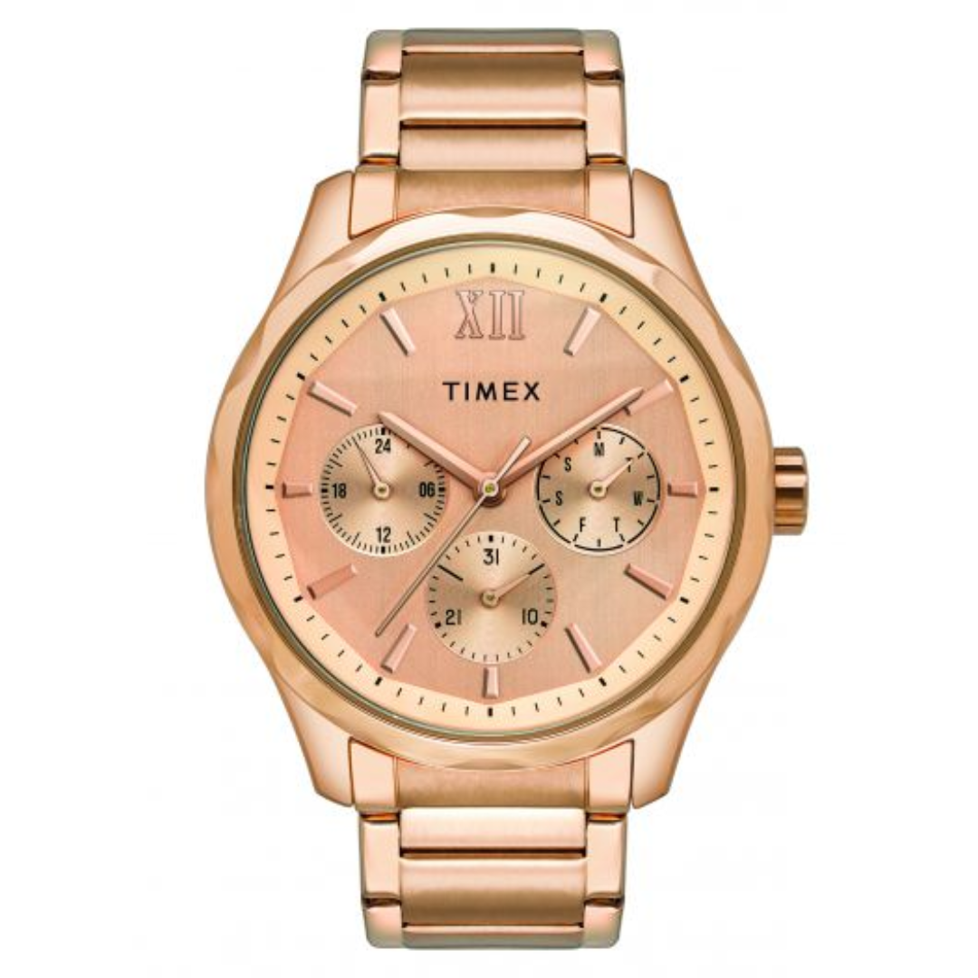 TIMEX ANALOG ROSE GOLD DIAL UNISEX'S WATCH-TW00PR266 - KRISHNA WATCH COMPANY