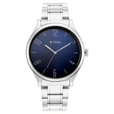 Titan Workwear Blue Dial Stainless Steel Strap Watch - 1865SM01