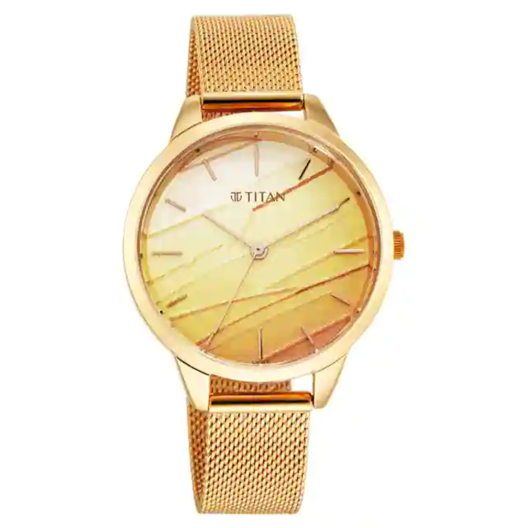 Titan Purple Glam It Up Multicoloured Dial Stainless Steel Strap Watch 2664WM02 - KRISHNA WATCH COMPANY