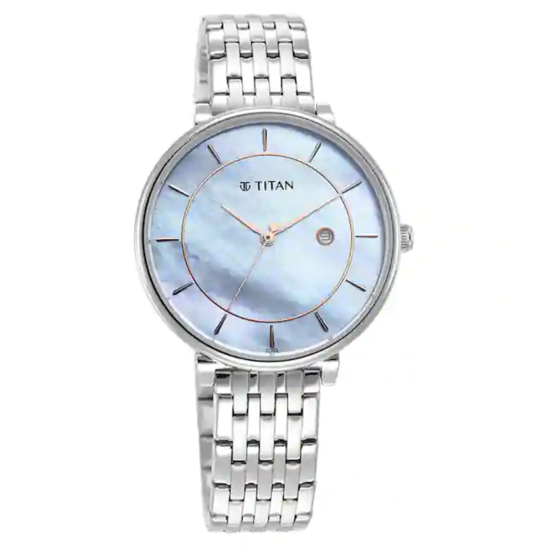 Titan Workwear Blue Dial Analog with Date Watch for Women 2673SM01 - KRISHNA WATCH COMPANY