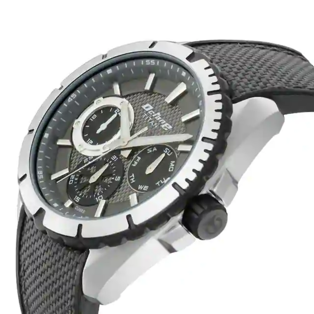 Titan Octane Grey Dial Grey Strap Watch 90109KP01 (DJ583) - KRISHNA WATCH COMPANY