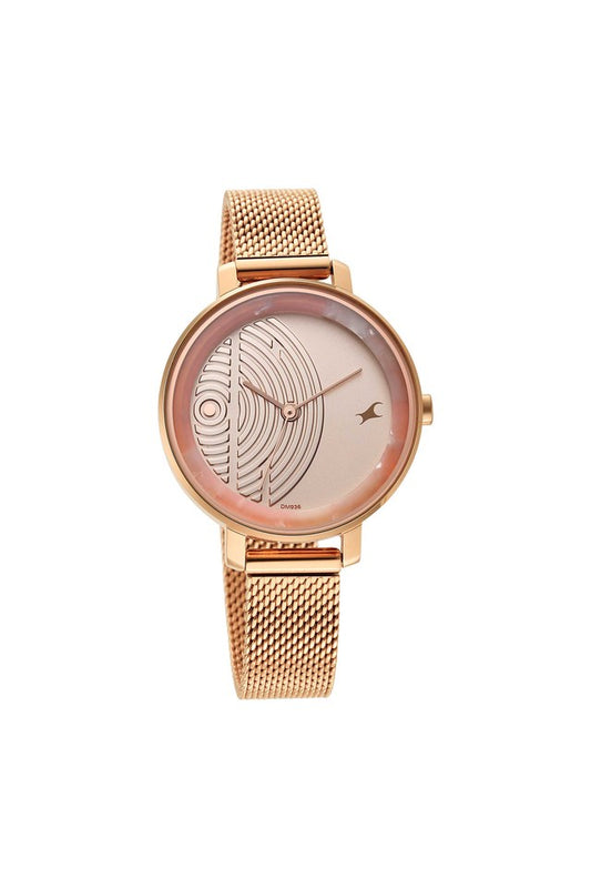 Younique Rose Gold Dial Stainless Steel Strap Watch 6278WM01