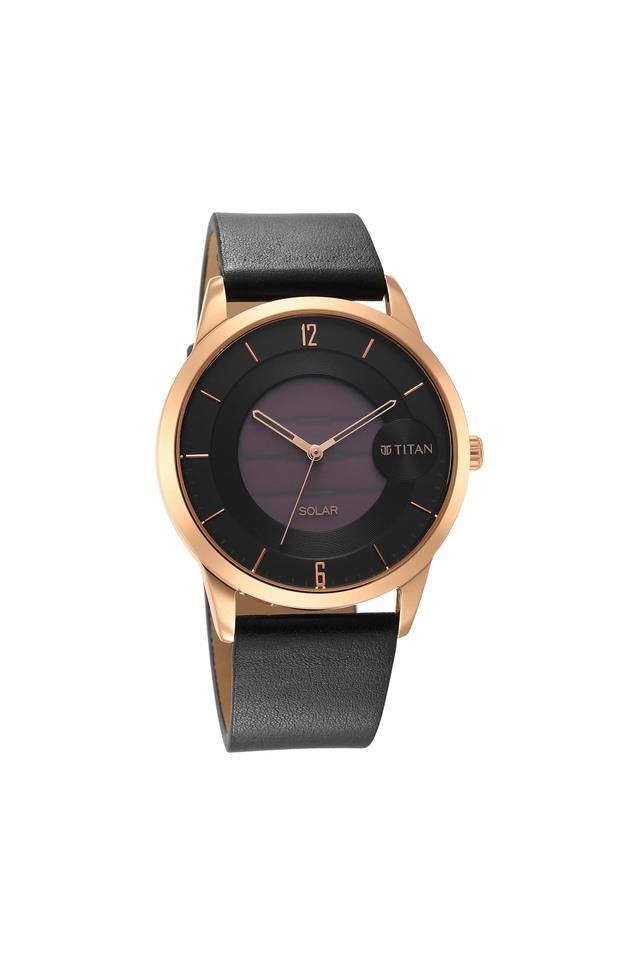 Titan Solar Black Dial Leather Strap Watch 1806WL05 - KRISHNA WATCH COMPANY