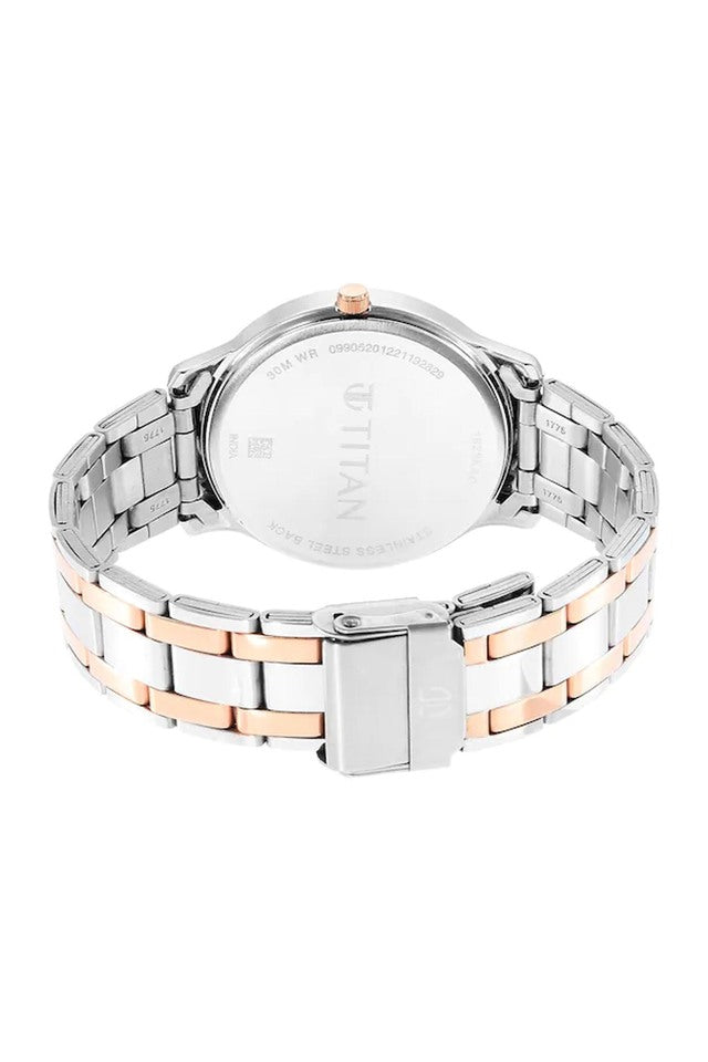 TITAN Karishma Black Dial Brass Strap Watch - 1825KM02 - KRISHNA WATCH COMPANY