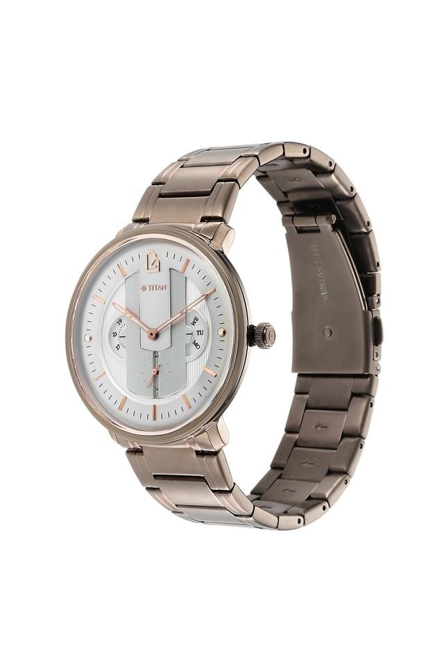 Titan Quartet Grey Dial Stainless Steel Strap Watch 1882QM01 - KRISHNA WATCH COMPANY