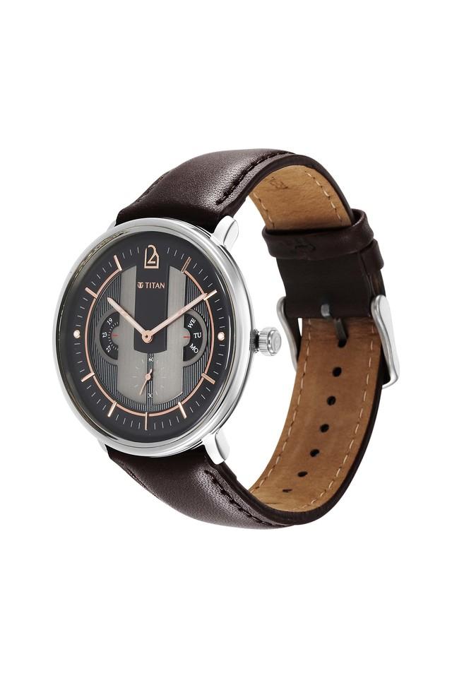 Titan Quartet Black Dial Leather Strap Watch 1882SL01 - KRISHNA WATCH COMPANY