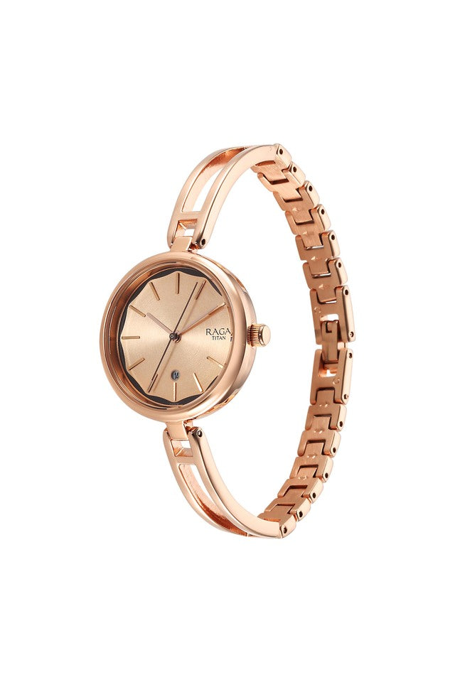 Titan Raga Viva White Dial Metal Strap Watch - 2683WM01 - KRISHNA WATCH COMPANY