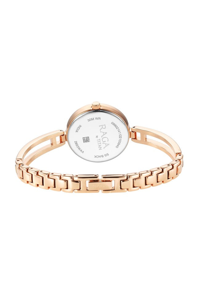 Titan Raga Viva White Dial Metal Strap Watch - 2683WM01 - KRISHNA WATCH COMPANY