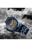 Titan Metal Mechanicals Blue Dial Stainless Steel Strap Watch 90140QM03