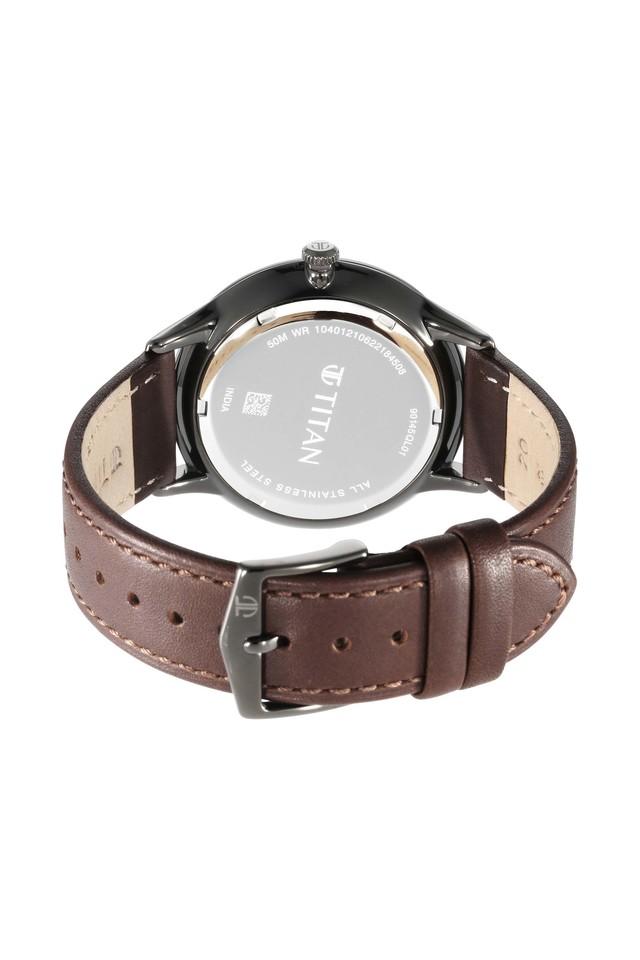 Titan World Time Green Dial Leather Strap Watch 90145QL01 - KRISHNA WATCH COMPANY