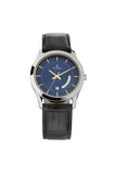 Titan Blue Dial Leather Strap Watch NP1823SL01