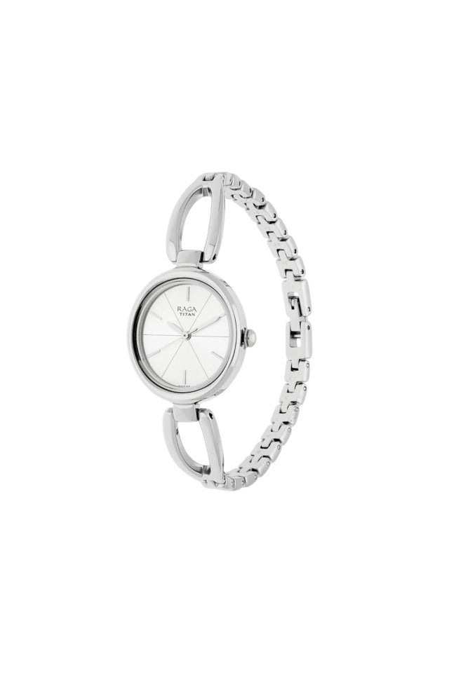 TITAN Raga Viva Silver Dial Metal Strap Watch 2579SM01(DG596) - KRISHNA WATCH COMPANY
