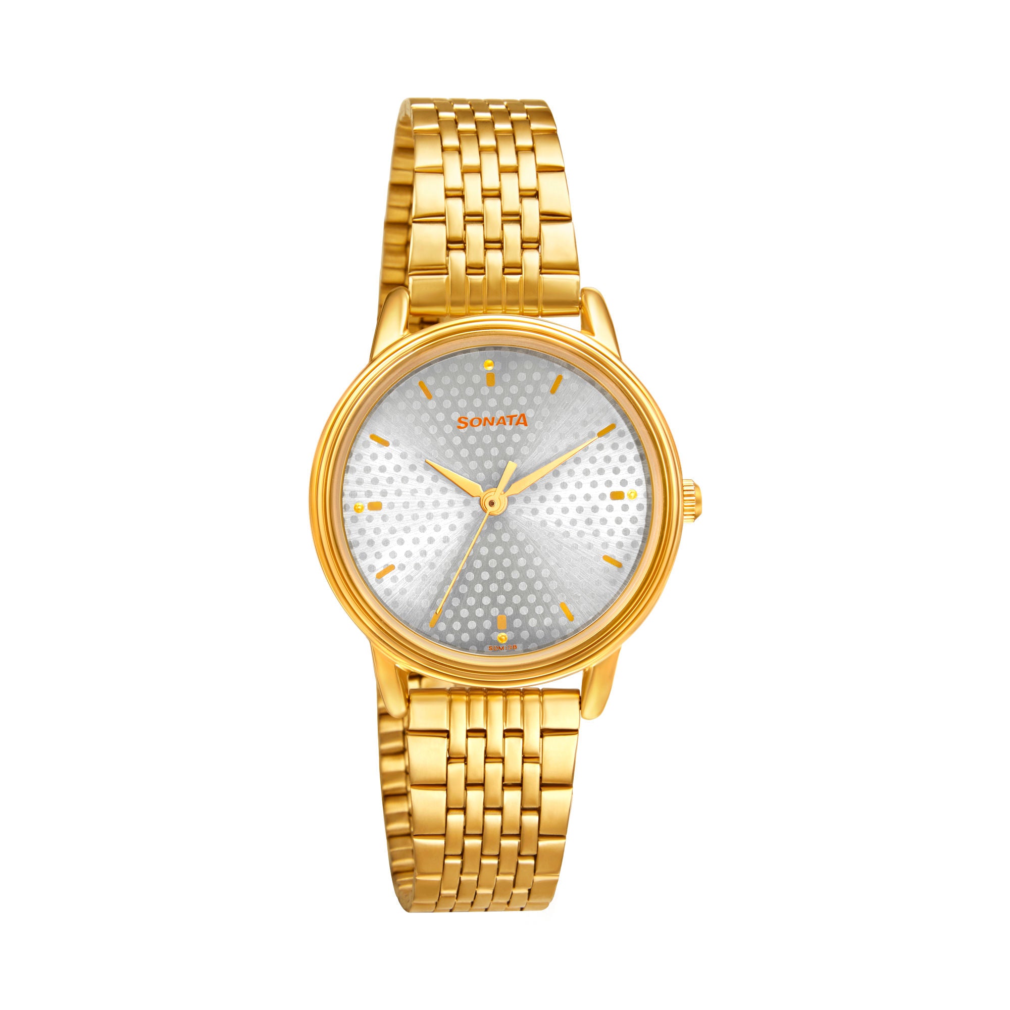 Gold Edit With Silver Dial Stainless Steel Strap Watch NR8175YM01 - KRISHNA WATCH COMPANY
