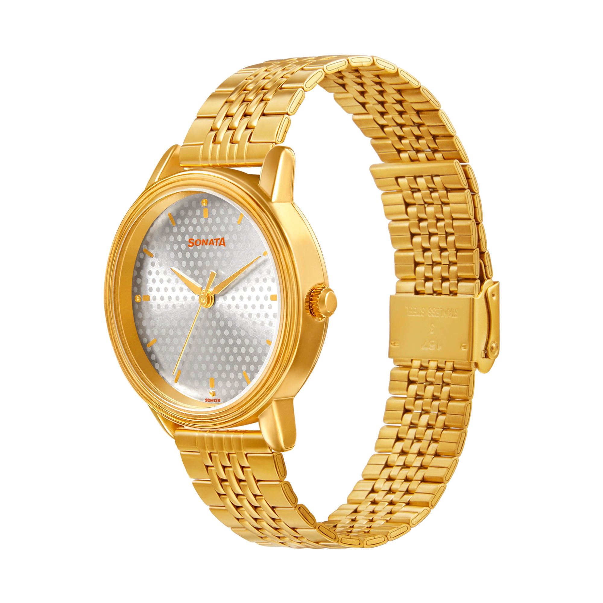 Gold Edit With Silver Dial Stainless Steel Strap Watch NR8175YM01 - KRISHNA WATCH COMPANY