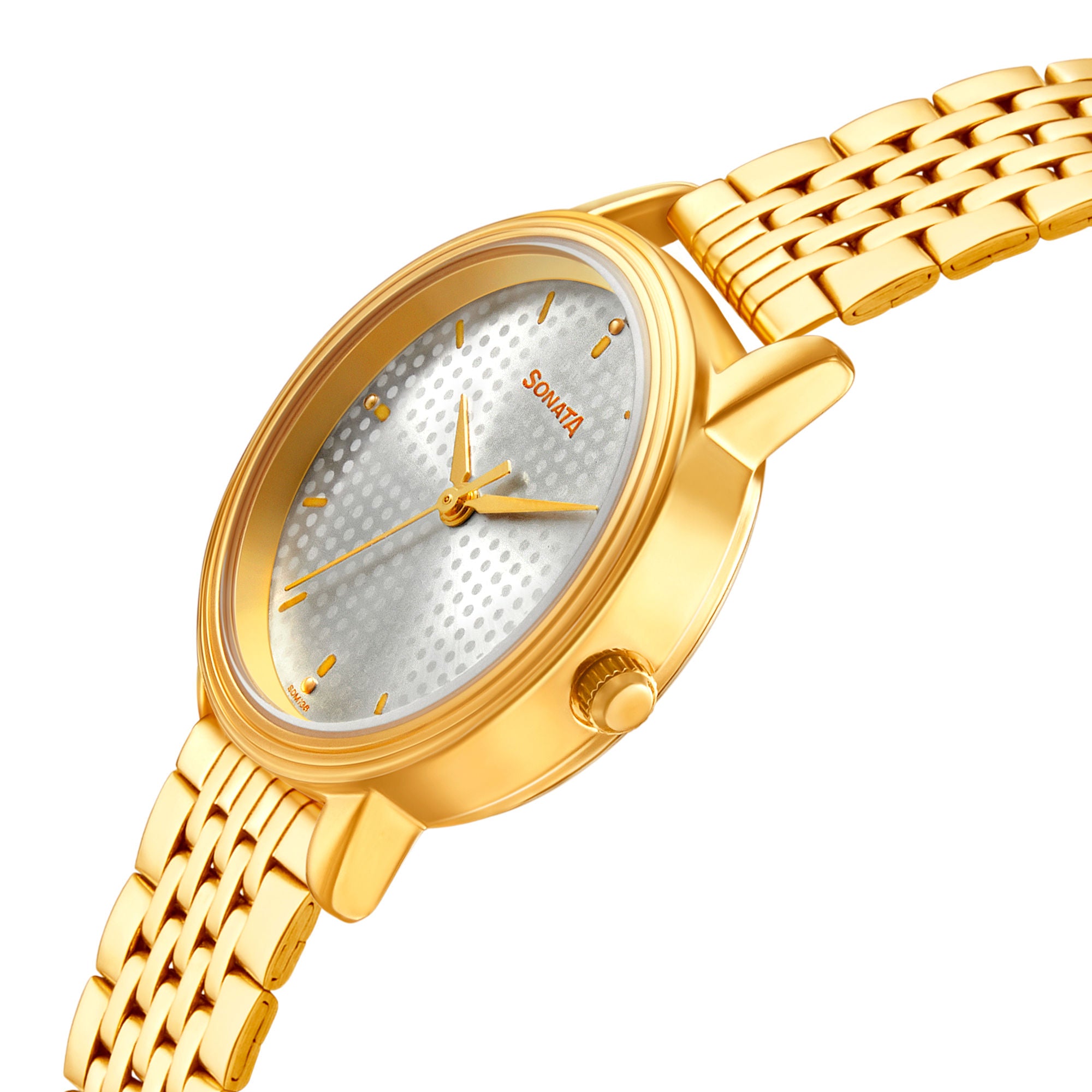Gold Edit With Silver Dial Stainless Steel Strap Watch NR8175YM01 - KRISHNA WATCH COMPANY