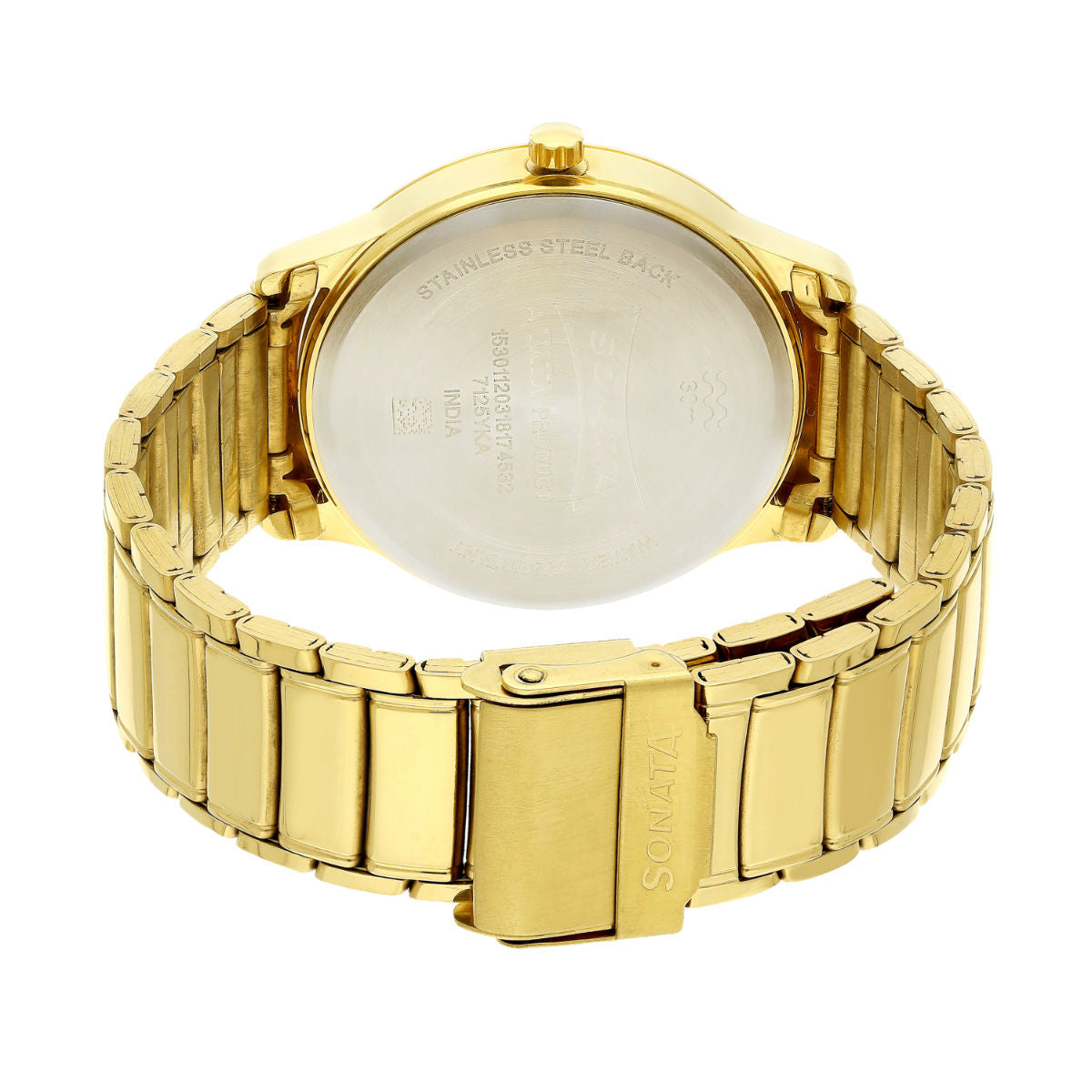 Sonata Utsav White Dial Stainless Steel Strap - 7125YM03 - KRISHNA WATCH COMPANY