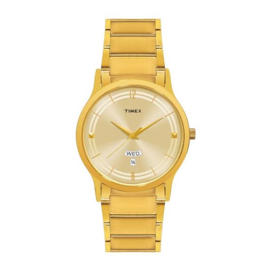 Timex Classics Analog Gold Dial Men's Watch - TI000R421 - KRISHNA WATCH COMPANY