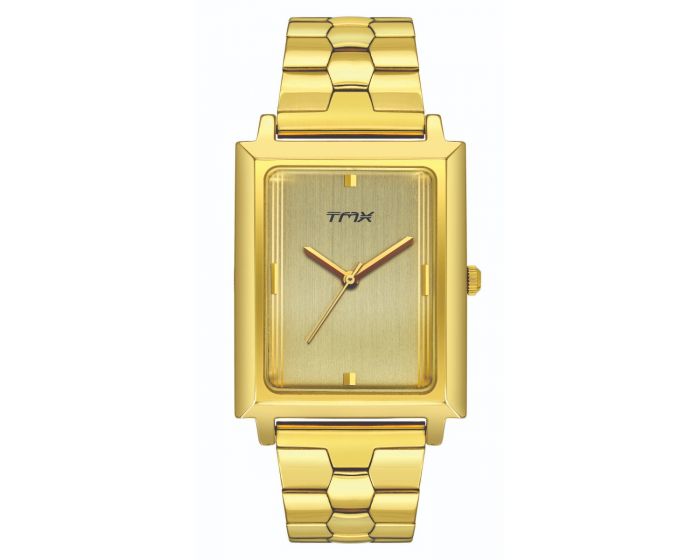 Golden Dial Rectangular Case Watch TM0TG7404 - KRISHNA WATCH COMPANY