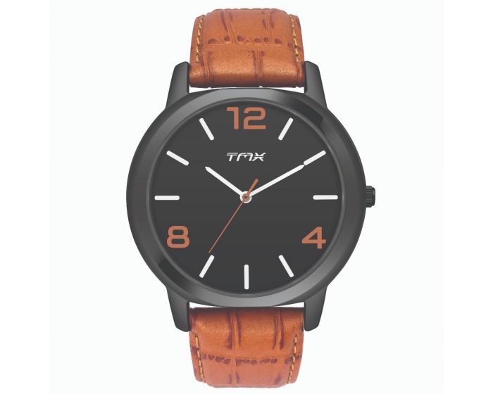 Black Casual Watch With Accent Arabics TM0TG8203T - KRISHNA WATCH COMPANY