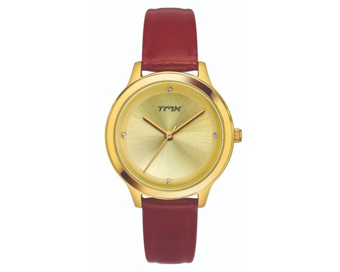 Stylish Golden Dial Watch With Crystals TM0TL10104 - KRISHNA WATCH COMPANY