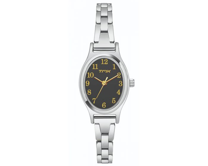 Black Oval Shaped Numbered Dial Watch With Bracelet TM0TL10201 - KRISHNA WATCH COMPANY