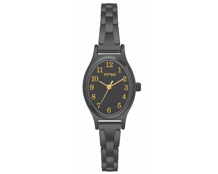 Black Oval Shaped Numbered Dial Watch With Bracelet TM0TL10205 - KRISHNA WATCH COMPANY
