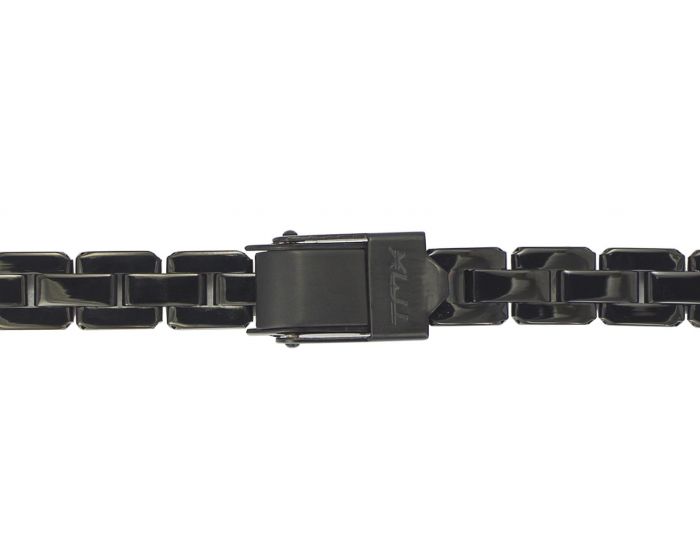 Black Oval Shaped Numbered Dial Watch With Bracelet TM0TL10205 - KRISHNA WATCH COMPANY