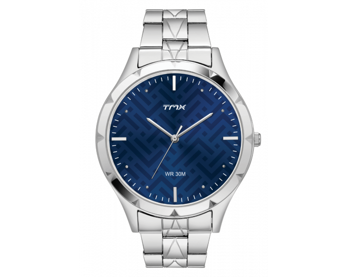 Dressy Blue Patterned Dial Bracelet Watch TM0TG7803T - KRISHNA WATCH COMPANY