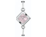 Silver Dial Geometric Semi Bangle Bracelet Watch TMTL10900T