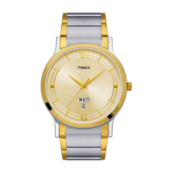 TIMEX CLASSICS ANALOG BEIGE DIAL MEN'S WATCH - TW000R426 - KRISHNA WATCH COMPANY