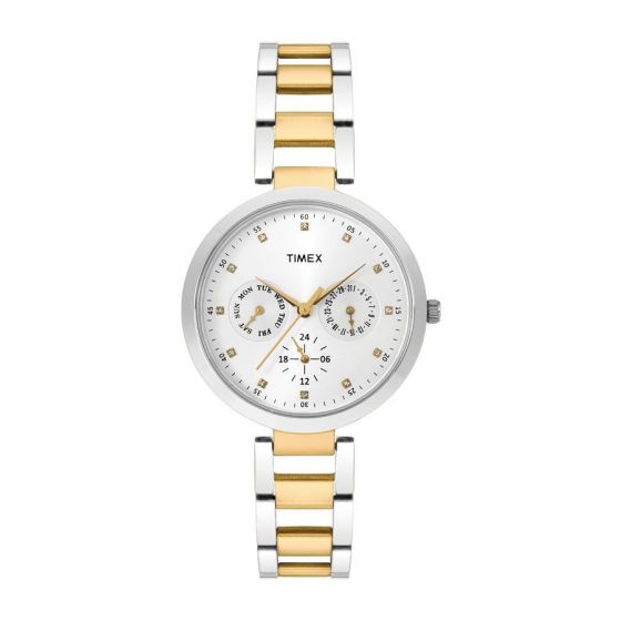 TIMEX E-CLASS ANALOG SILVER DIAL WOMEN'S WATCH TW000X207 - KRISHNA WATCH COMPANY