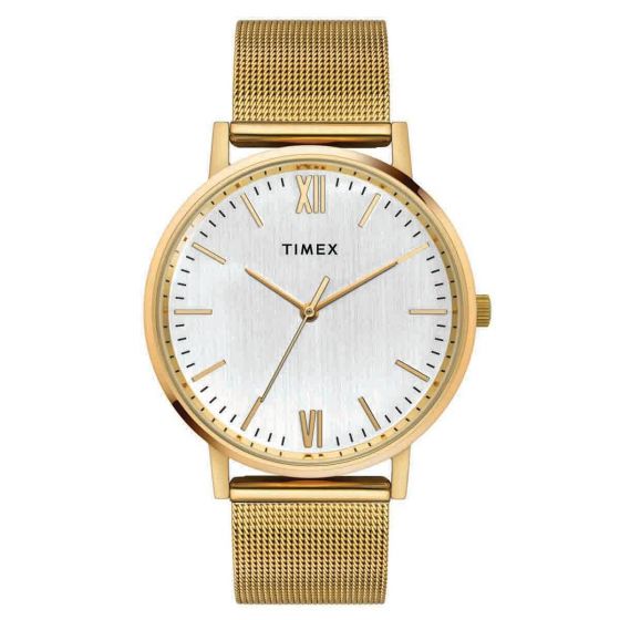 TIMEX MODERN GOLD PLATED WATCH WITH MESH BRACELET-TW0TG8010 - KRISHNA WATCH COMPANY