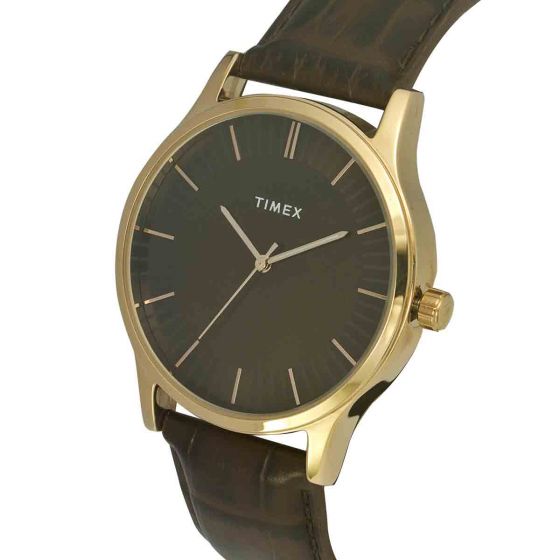 TIMEX MEN'S SLEEK FORMAL WATCH WITH BLACK DIAL - TW0TG8300 - KRISHNA WATCH COMPANY