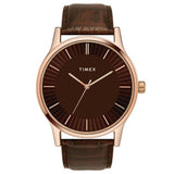 TIMEX MEN'S SLEEK FORMAL WATCH WITH BLACK DIAL - TW0TG8300