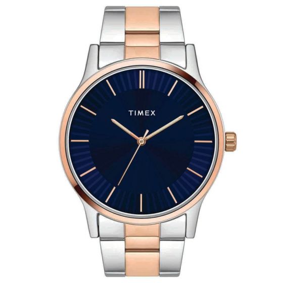 TIMEX SLEEK BLUE DIAL WATCH WITH TWO-TONE BRACELET -TW0TG8303 - KRISHNA WATCH COMPANY
