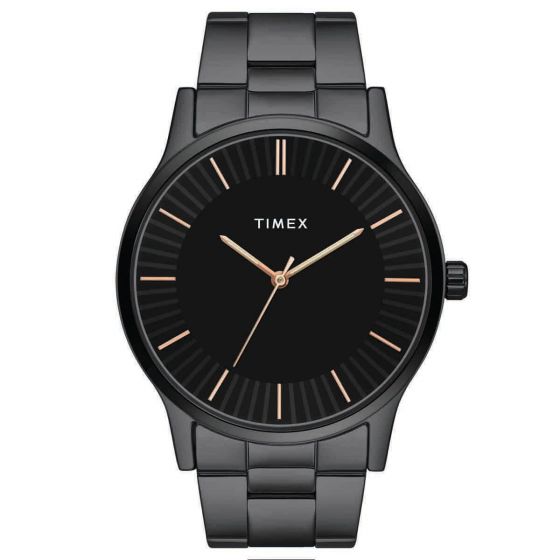 TIMEX SLEEK FULL BLACK WATCH WITH STAINLESS STEEL BRACELET-TW0TG8304 - KRISHNA WATCH COMPANY