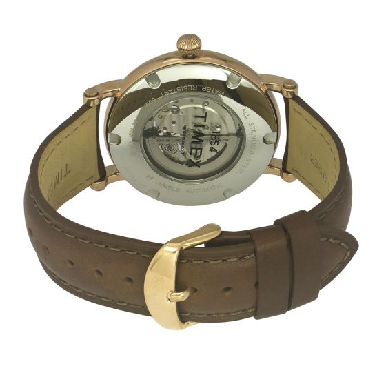 TIMEX MEN'S SILVER DIAL FULL SKELETON AUTOMATIC WATCH TWEG16715 - KRISHNA WATCH COMPANY