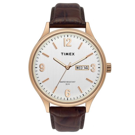 TIMEX ANALOG SILVER DIAL MEN'S WATCH - TWEG18402 - KRISHNA WATCH COMPANY
