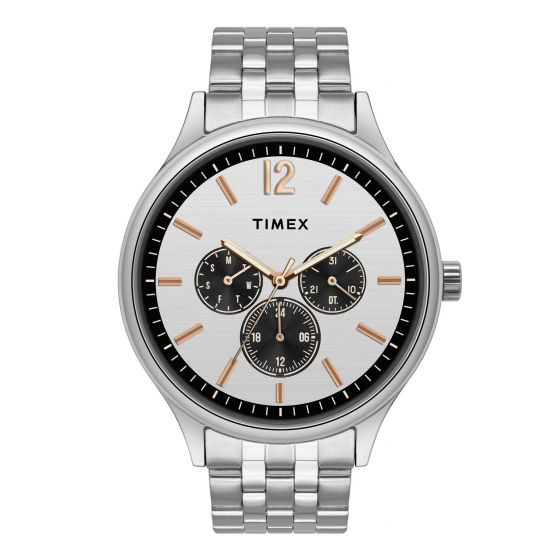 TIMEX ANALOG SILVER DIAL MEN'S WATCH-TWEG18407 - KRISHNA WATCH COMPANY
