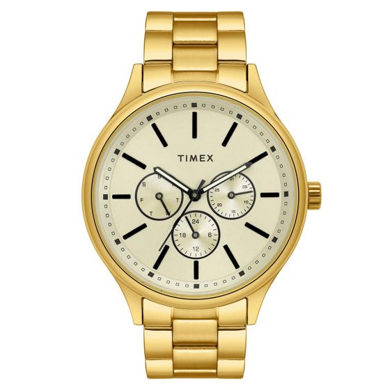 TIMEX ANALOG CHAMPAGNE DIAL MEN WATCH-TWEG18415 - KRISHNA WATCH COMPANY
