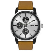 TIMEX FUSION MULTIFUNCTION ANALOG SILVER DIAL MEN'S WATCH - TWEG18901