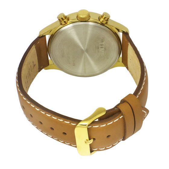 TIMEX FASHION MEN'S BEIGE DIAL ROUND CASE DUAL TIME FUNCTION WATCH -TWEG19806 - KRISHNA WATCH COMPANY