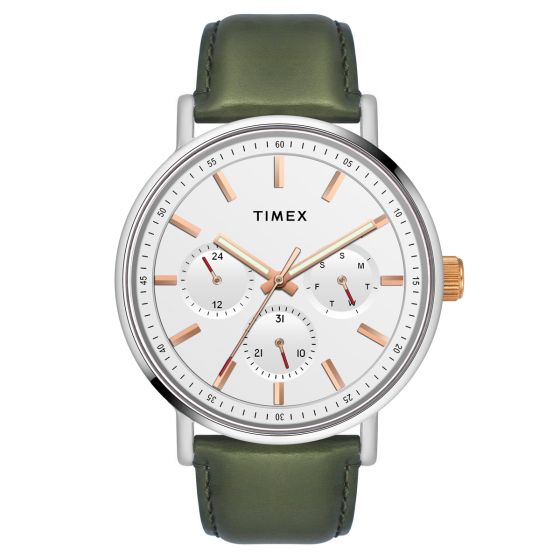 TIMEX ANALOG WHITE DIAL MEN'S WATCH - TWEG20015 - KRISHNA WATCH COMPANY