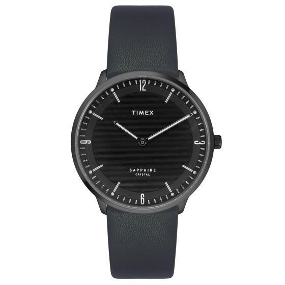 TIMEX FASHION MEN'S BLACK DIAL ROUND CASE 2 HANDS FUNCTION WATCH -TWEG22102 - KRISHNA WATCH COMPANY