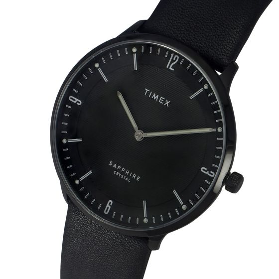 TIMEX FASHION MEN'S BLACK DIAL ROUND CASE 2 HANDS FUNCTION WATCH -TWEG22102 - KRISHNA WATCH COMPANY