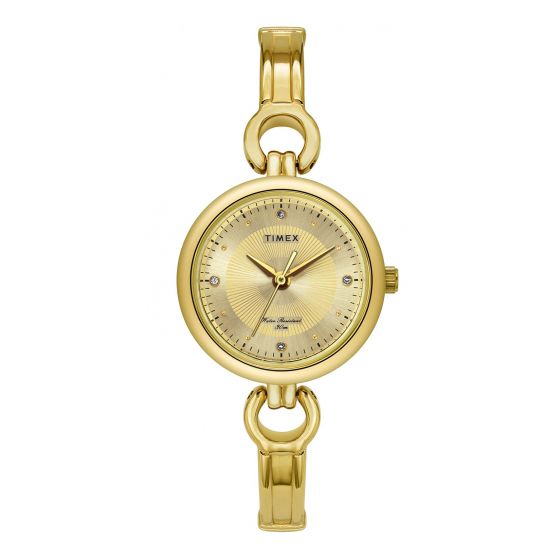 TIMEX ANALOG CHAMPAGNE DIAL WOMEN'S WATCH-TWEL11423 - KRISHNA WATCH COMPANY
