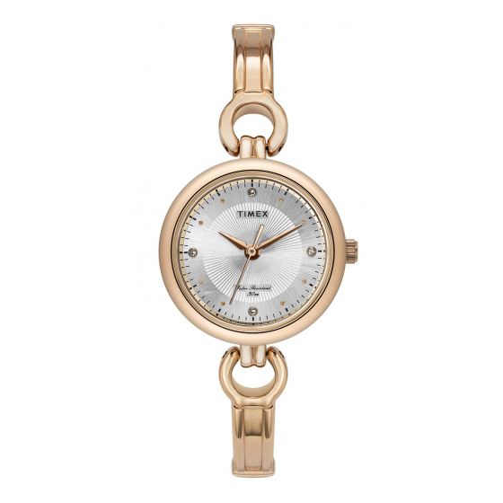 TIMEX ANALOG SILVER DIAL WOMEN'S WATCH - TWEL11424 - KRISHNA WATCH COMPANY